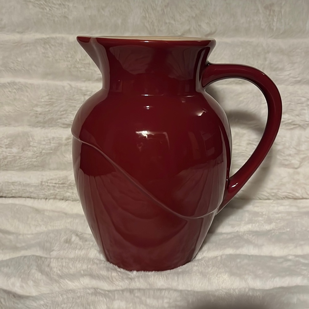 Le Creuset 9” dark red pitcher